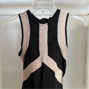 Topshop black & beige sleeveless bodysuit size 4